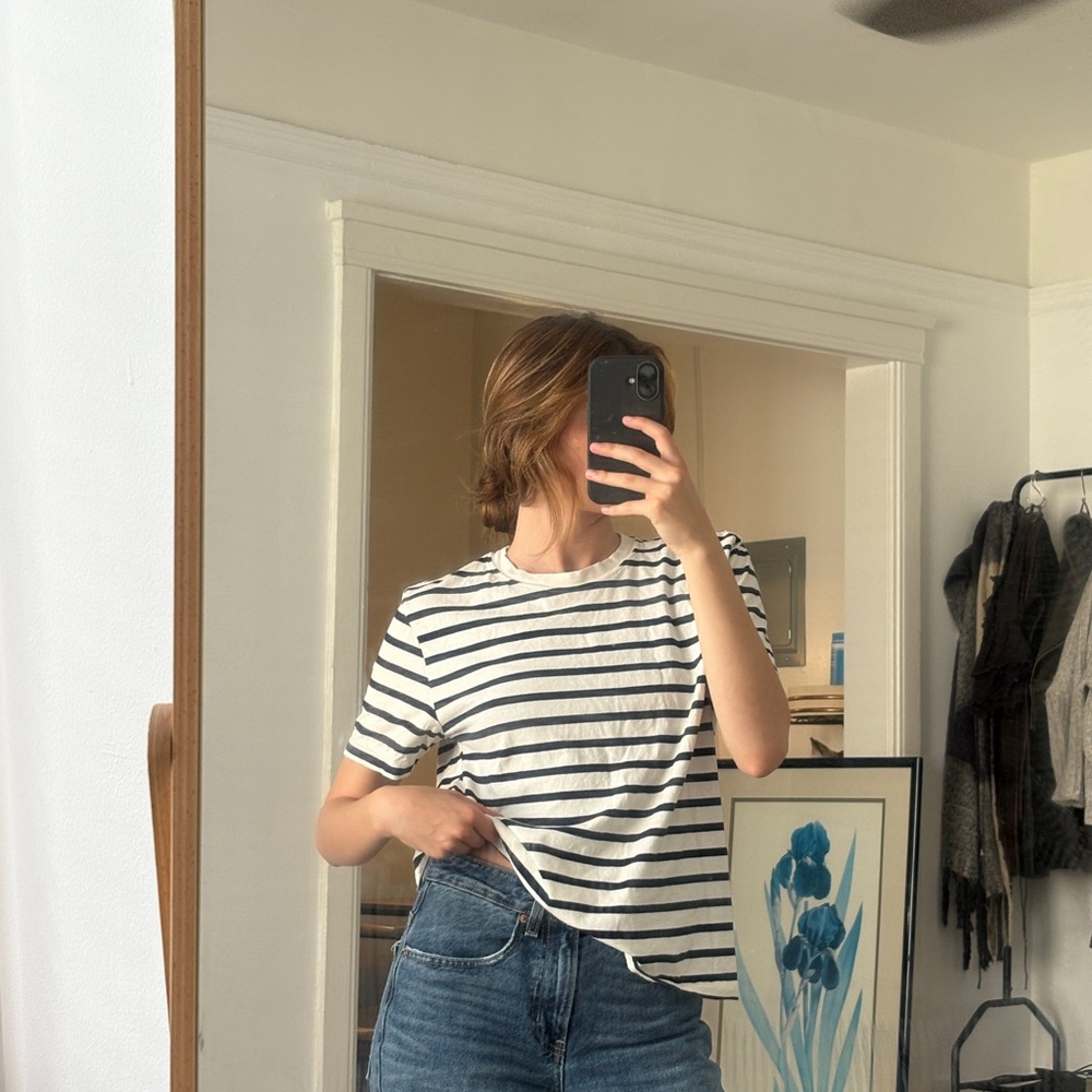 Navy & White Stripe Tee